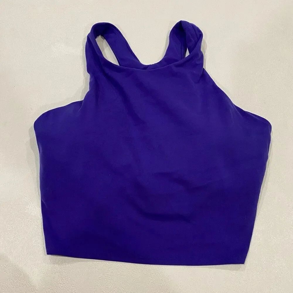Athleta Racerback Cropped Tank Top Purple Size M